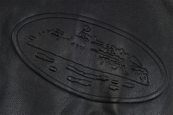 Stone Island Leather Varsity Jacket Black - 6