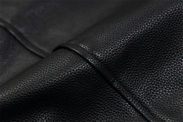 Stone Island Leather Varsity Jacket Black - 8
