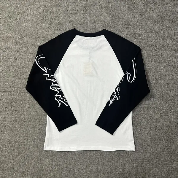 Stussy Raglan Long-Sleeve T-Shirt Black/White - 1