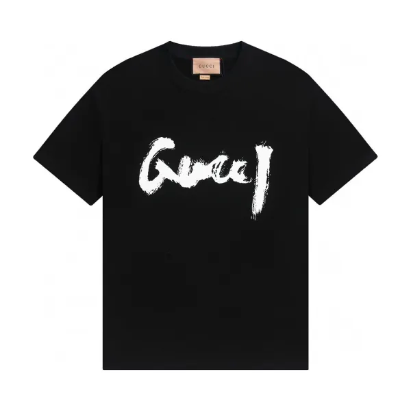 Gucci Graffiti Logo Black T-Shirt - 1