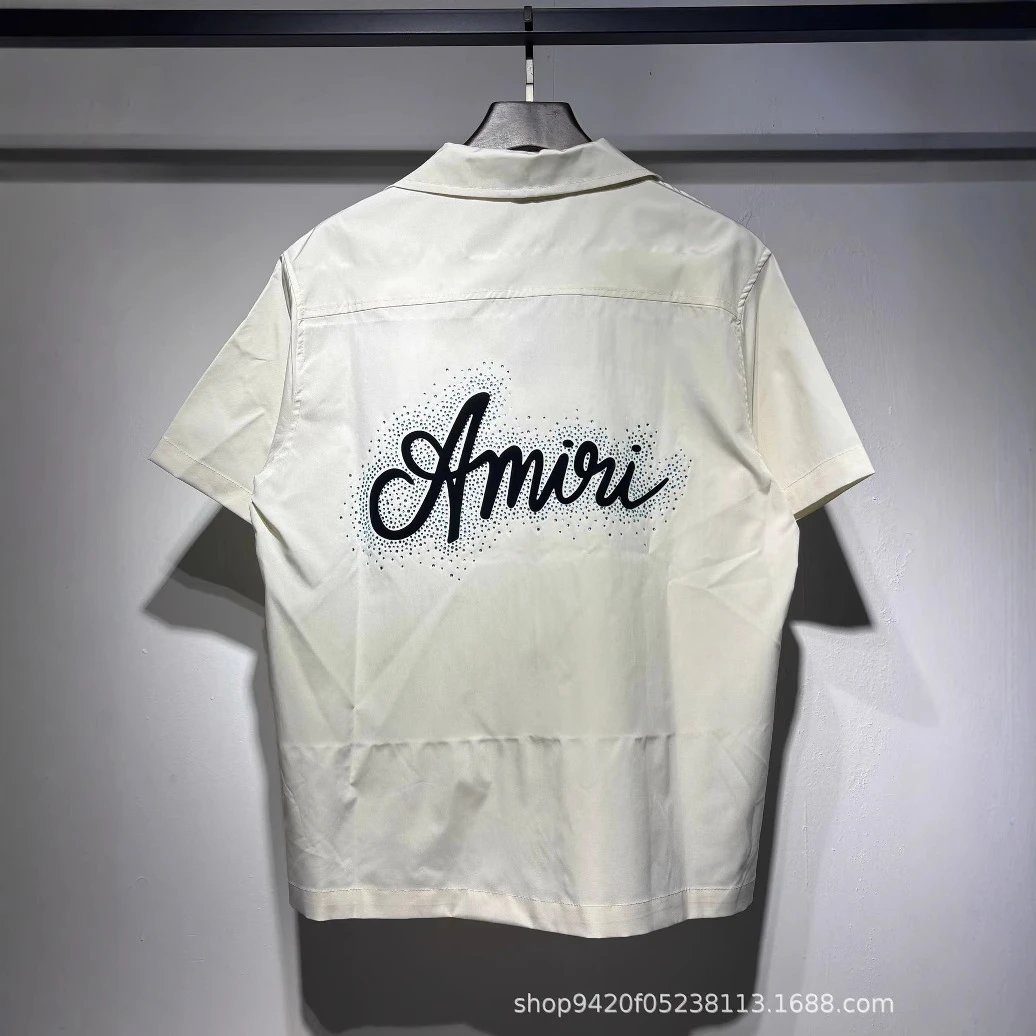 AMI Logo Rhinestone Zip Shirt