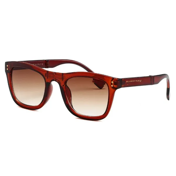 Dunodanu Square Frame Gradient Brown Sunglasses - 1