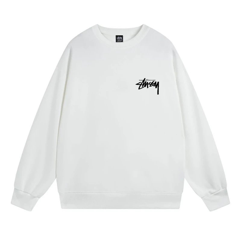 Stüssy Flame Logo Crewneck Sweatshirt Gray - 11
