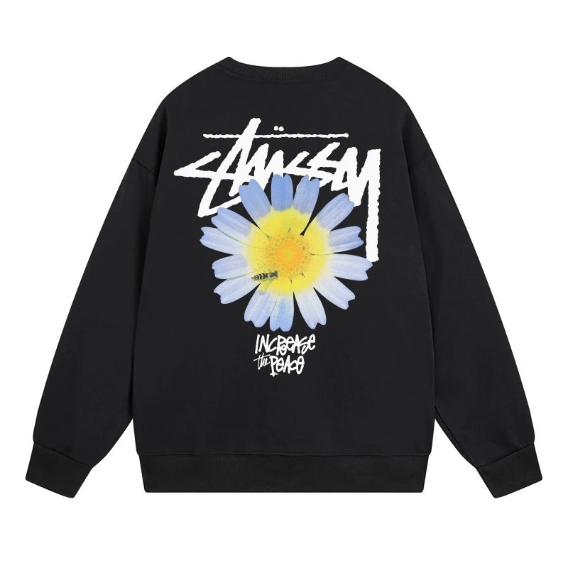 Stüssy Flame Logo Crewneck Sweatshirt Gray - 10