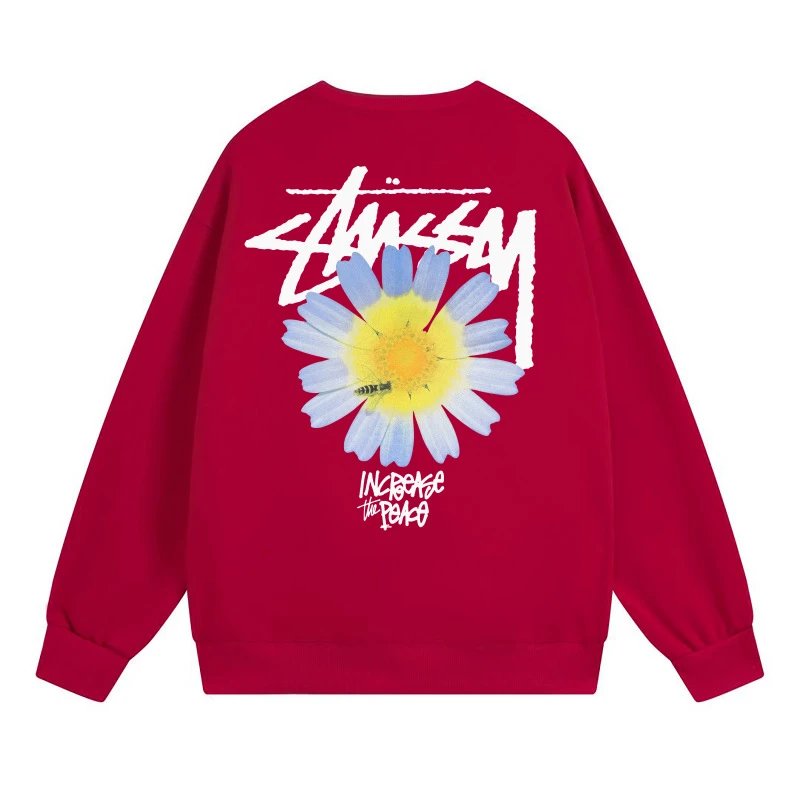 Stüssy Flame Logo Crewneck Sweatshirt Gray - 16