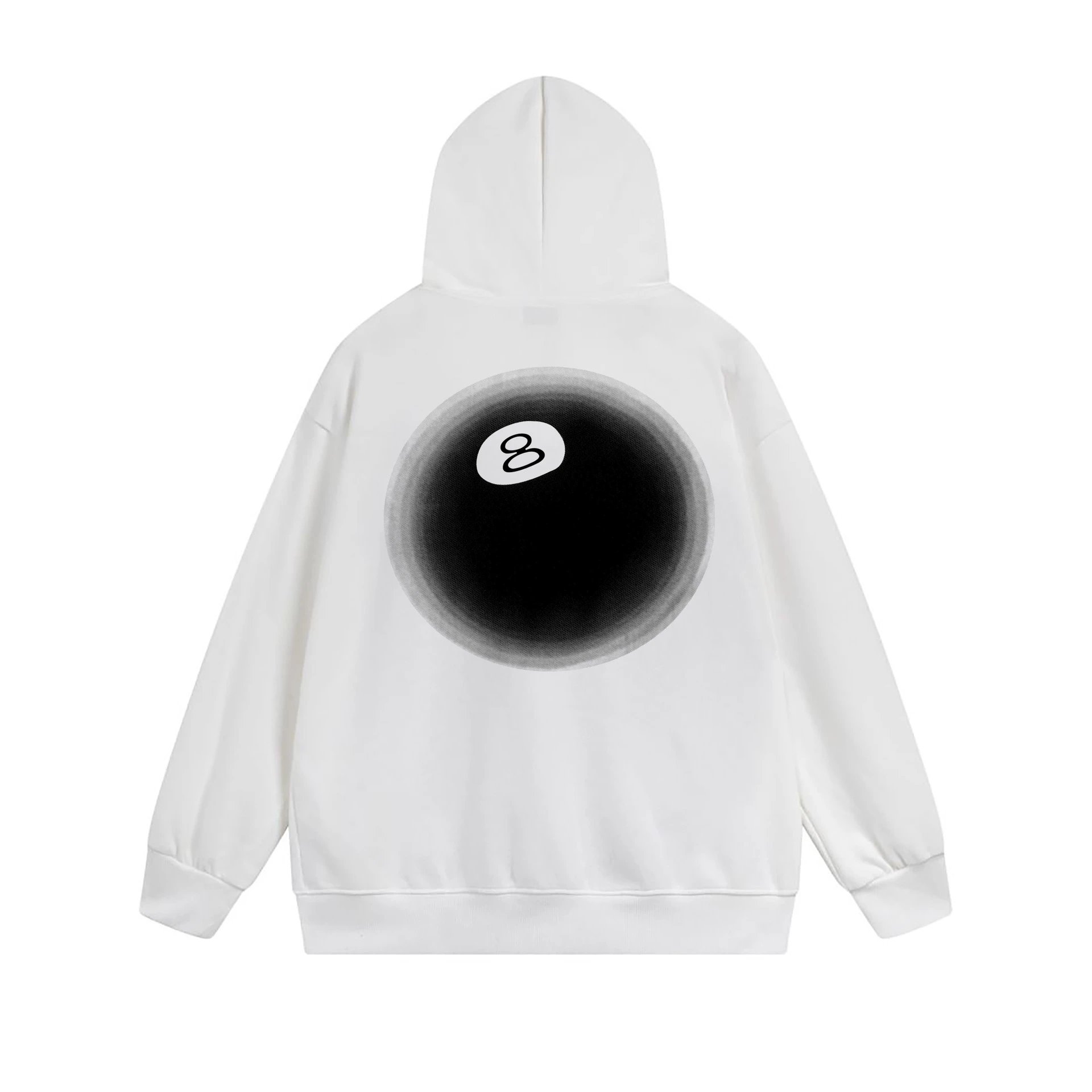 Zip-Up Hooded Sweatshirt with Letter and Dice Print photo 3