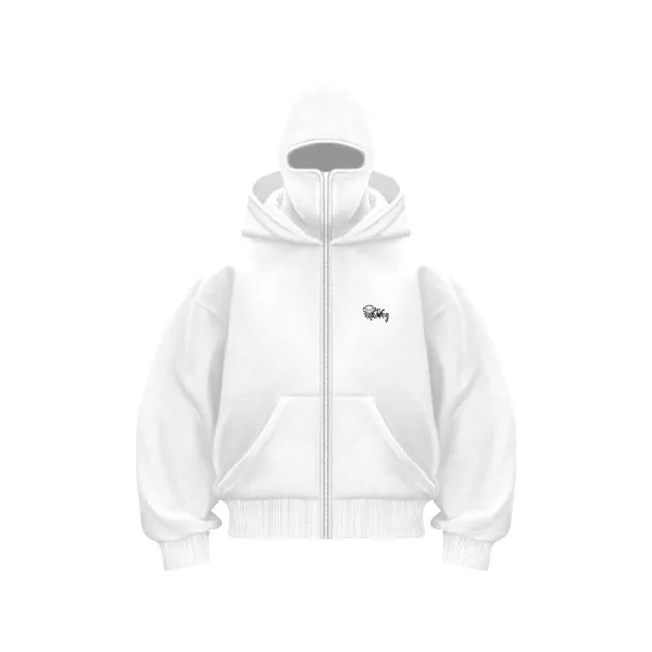 Design Balaclava Hoodie White Hoodie - 1