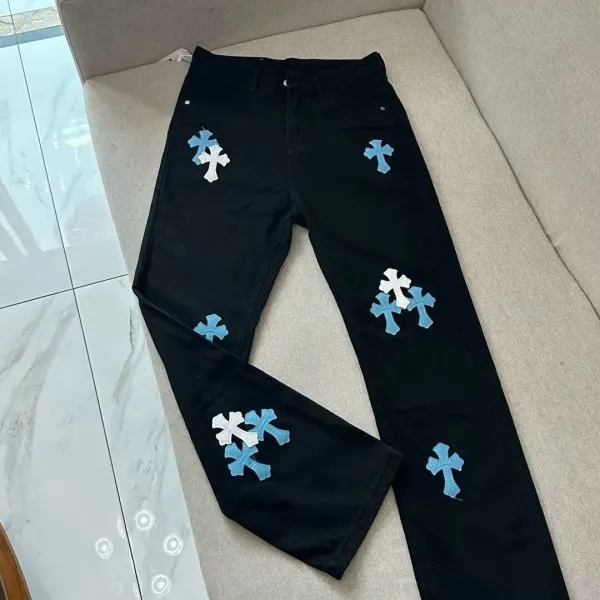 Chrome Hearts x Levi's Cross Embroidered Black Jeans - 9