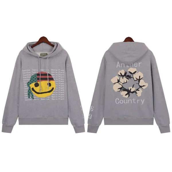 Another Country Cotton Wreath Hoodie All-Over Print Sweatshirt - 3