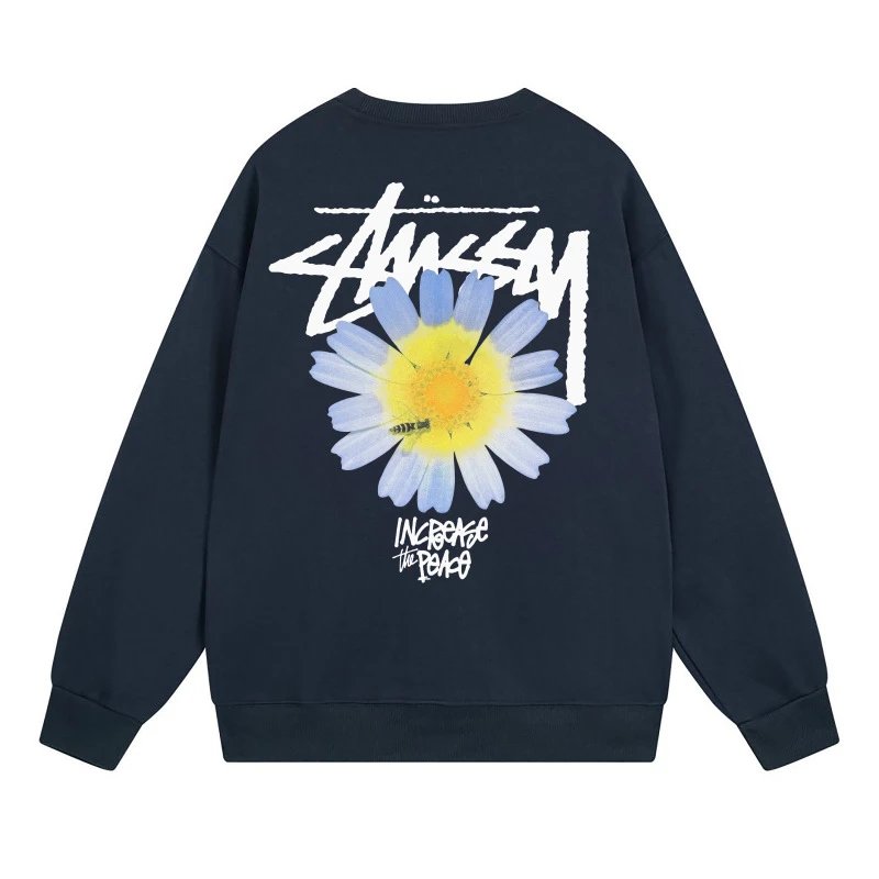 Stüssy Flame Logo Crewneck Sweatshirt Gray - 20