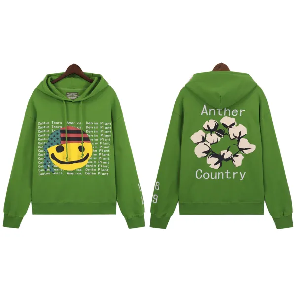 Another Country Cotton Wreath Hoodie All-Over Print Sweatshirt - 4