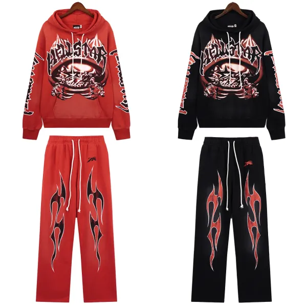 Hellstar Flame Logo Sweatpants Black - 6