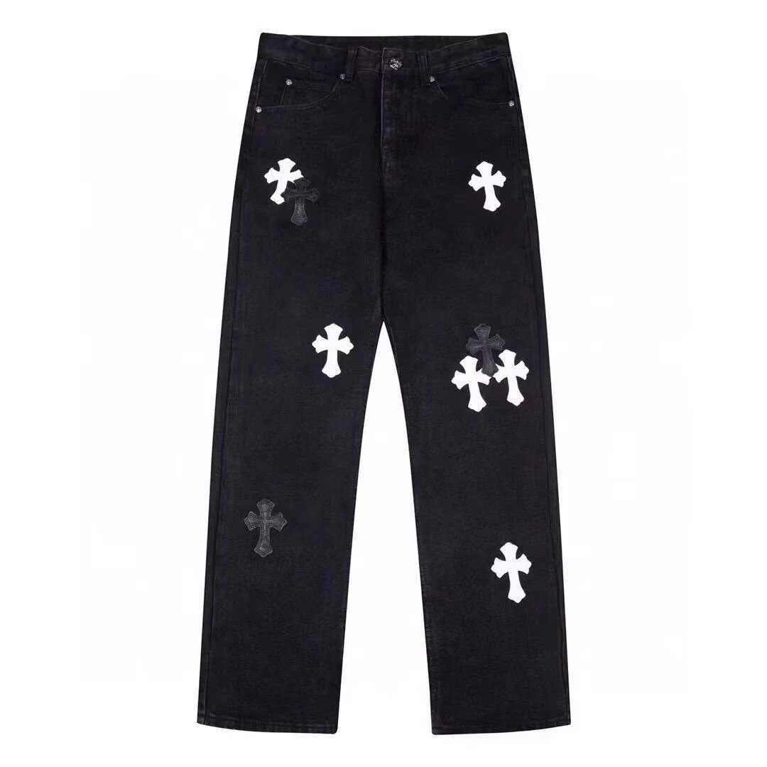 Chrome Hearts x Levi's Cross Embroidered Black Jeans - 5