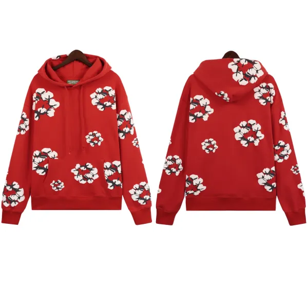 Another Country Cotton Wreath Hoodie All-Over Print Sweatshirt - 5