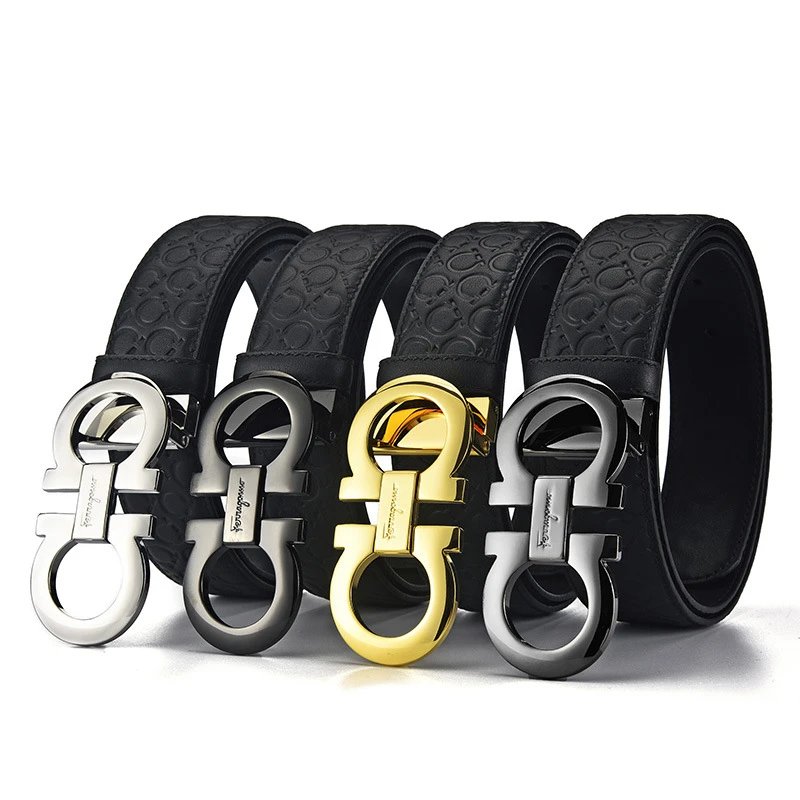 Salvatore Ferragamo Gancini Black Leather Belt - 5