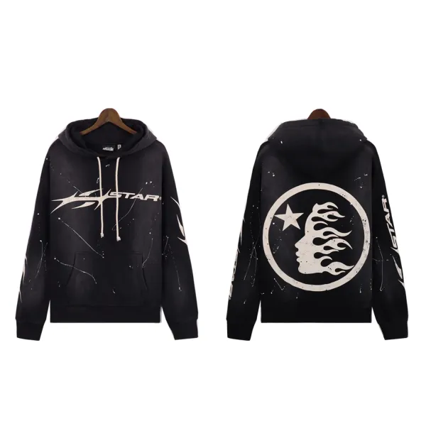 Hellstar Star Flame Black Oversized Hoodie - 1