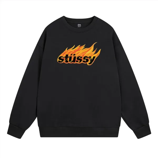 Stussy Flame Logo Crewneck Sweatshirt - 5