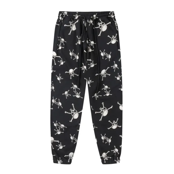 Philipp Plein Skull Print Black Sweatpants - 1