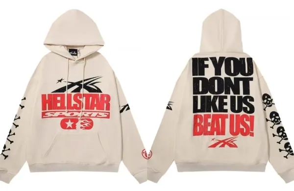 Hellstar Sports Graphic Hoodie Beige - 1