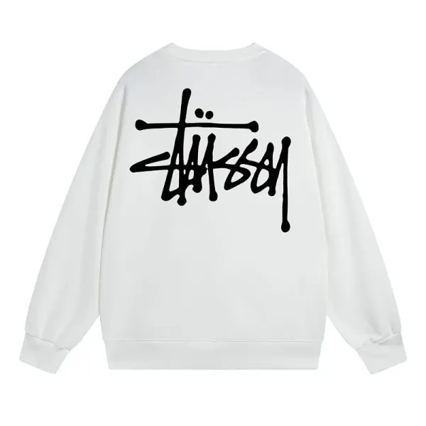Stüssy Classic Logo Oversized Hoodie White - 1