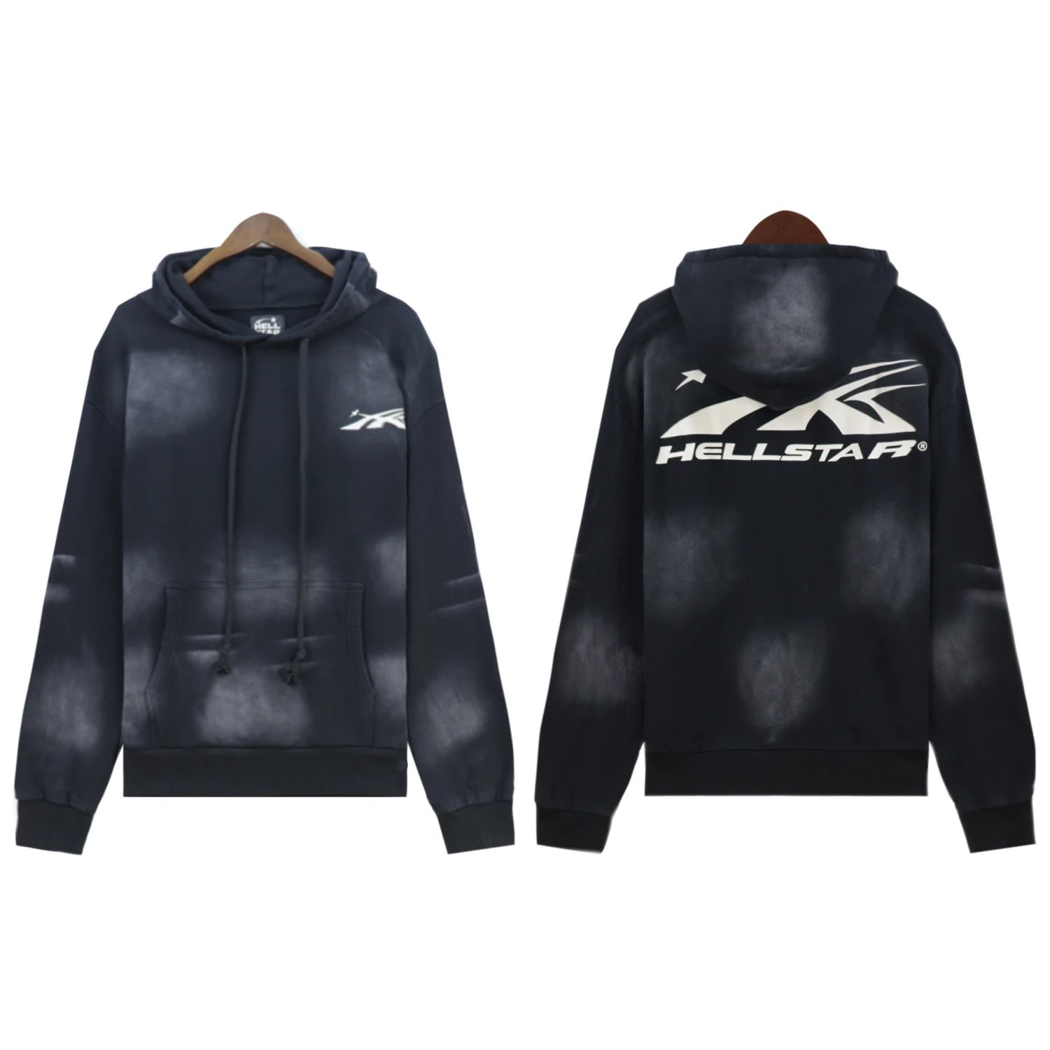 Hellstar Tie-Dye Hoodie Black - 1
