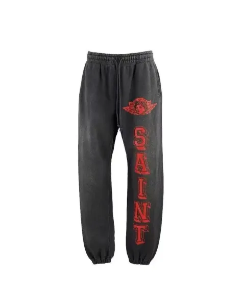 Saint Laurent Saint Logo Sweatpants Black - 1