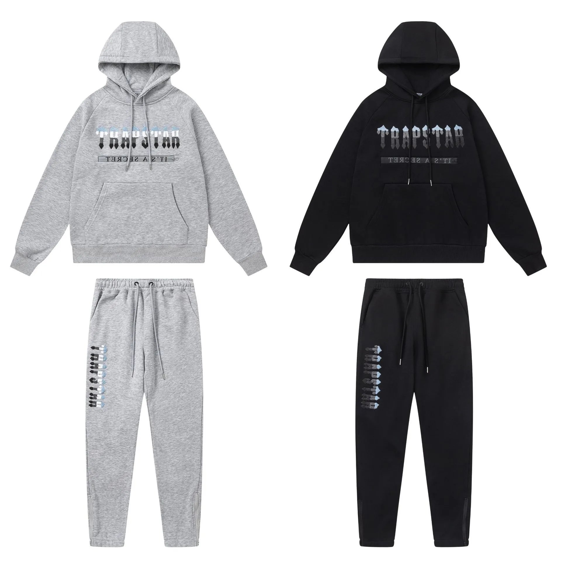 Trapstar Embroidered Logo Light Blue Hoodie - 4