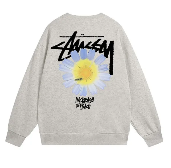 Stüssy Daisy Graphic Hoodie Gray - 1