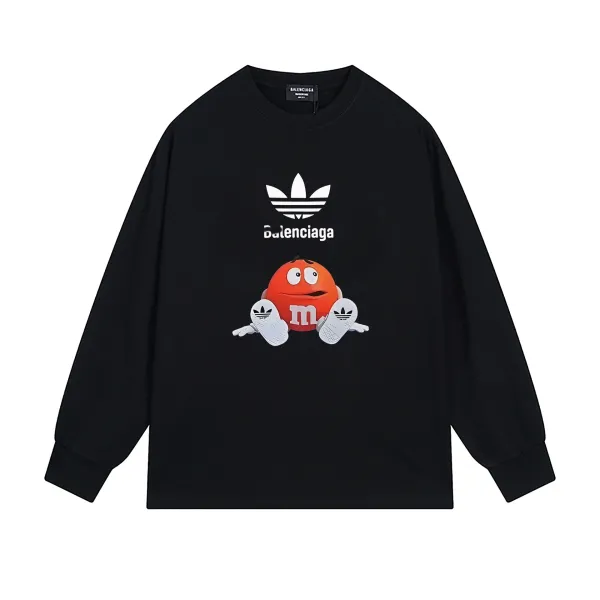 Balenciaga x Adidas Originals x M&M's Graphic Long-Sleeve T-Shirt Black - 1
