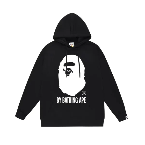 A Bathing Ape Classic Ape Head Black Hoodie - 1