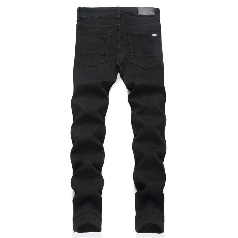 Amiri Black Distressed Patchwork Jeans - 5