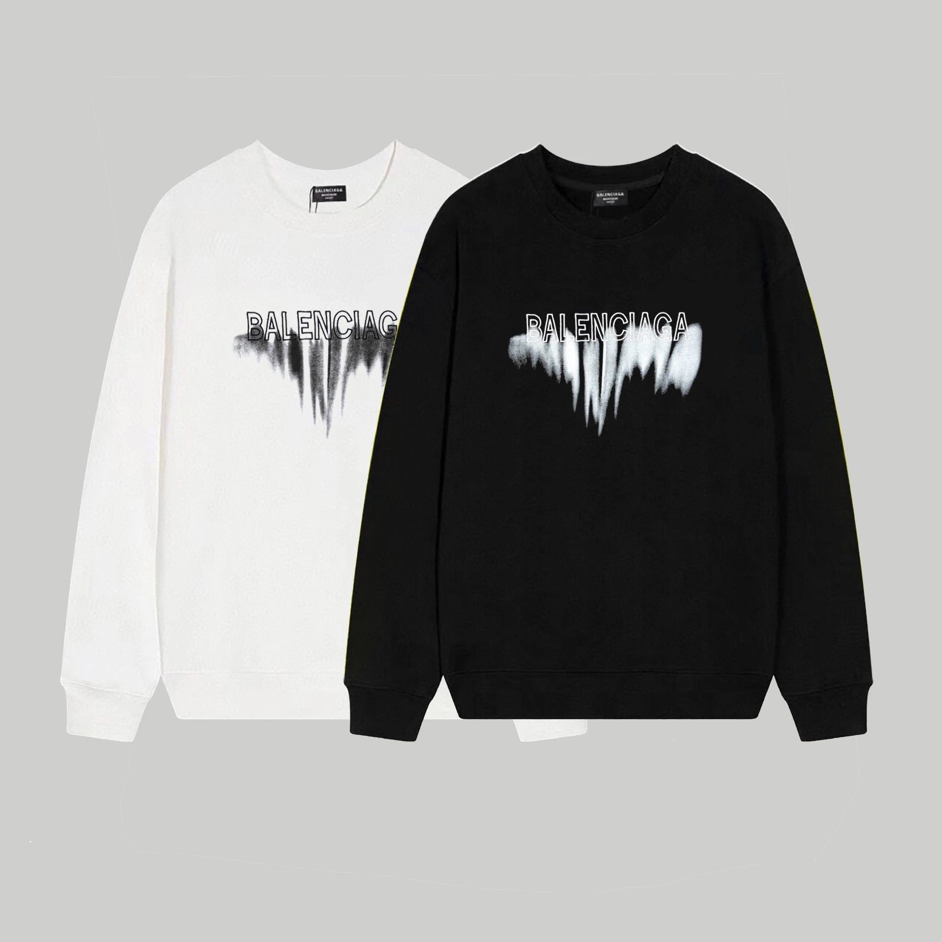 Balenciaga Logo Print Black Hoodie - 11