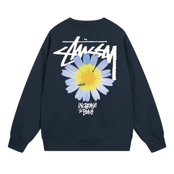 Stüssy Daisy Graphic Hoodie Navy - 1