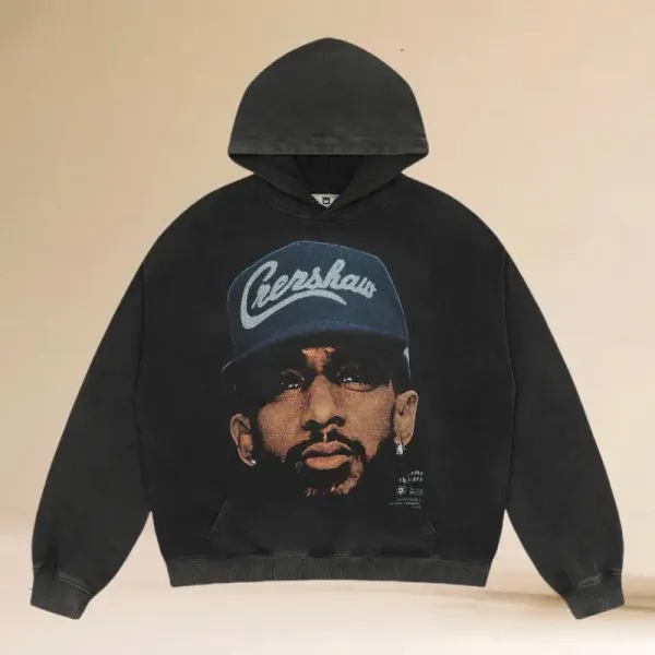 Comme des Garçons x Creeshaw Portrait Hoodie Black - 1
