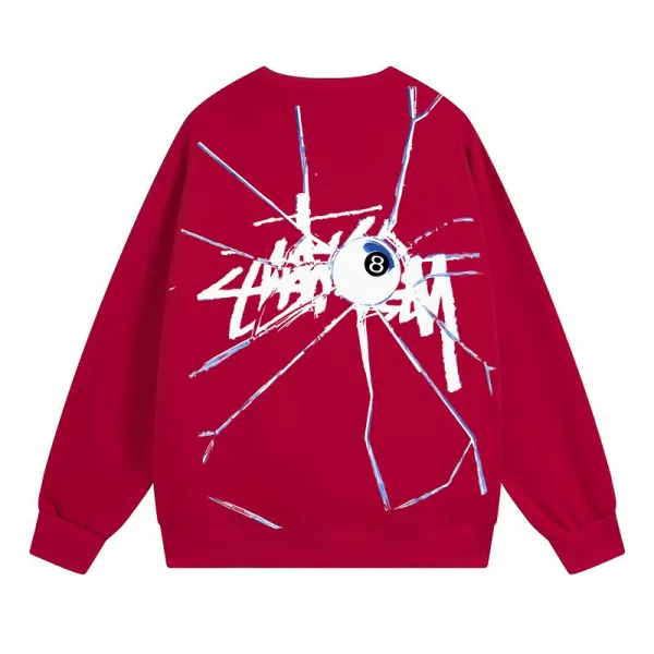 Stüssy Shattered 8-Ball Red Hoodie - 1