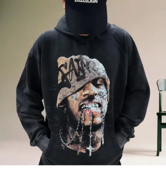 Dead Inside Graphic Hoodie Black - 18