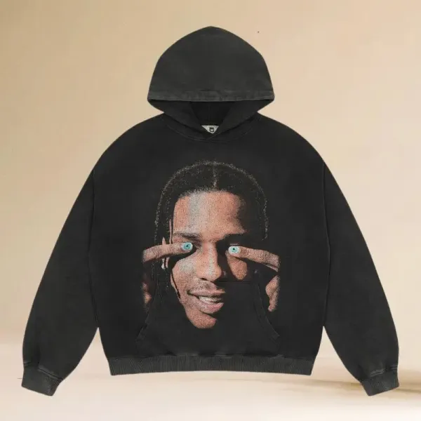Travis Scott x Cactus Jack Hoodie Black Graphic Print Hoodie - 1