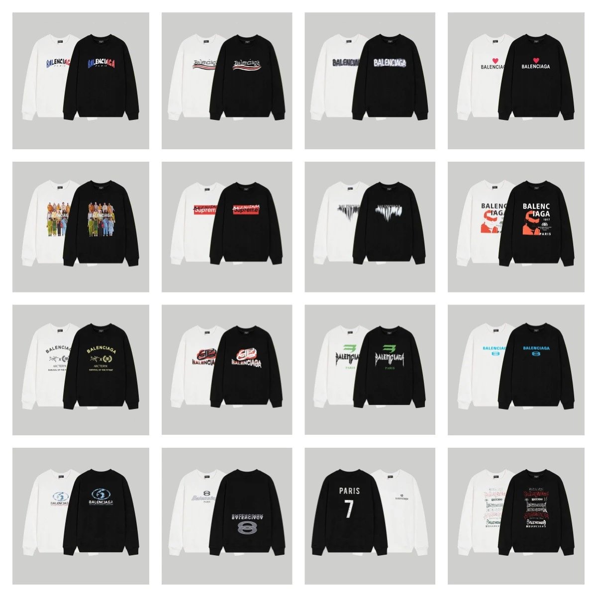 Balenciaga Logo Print Black Hoodie - 4
