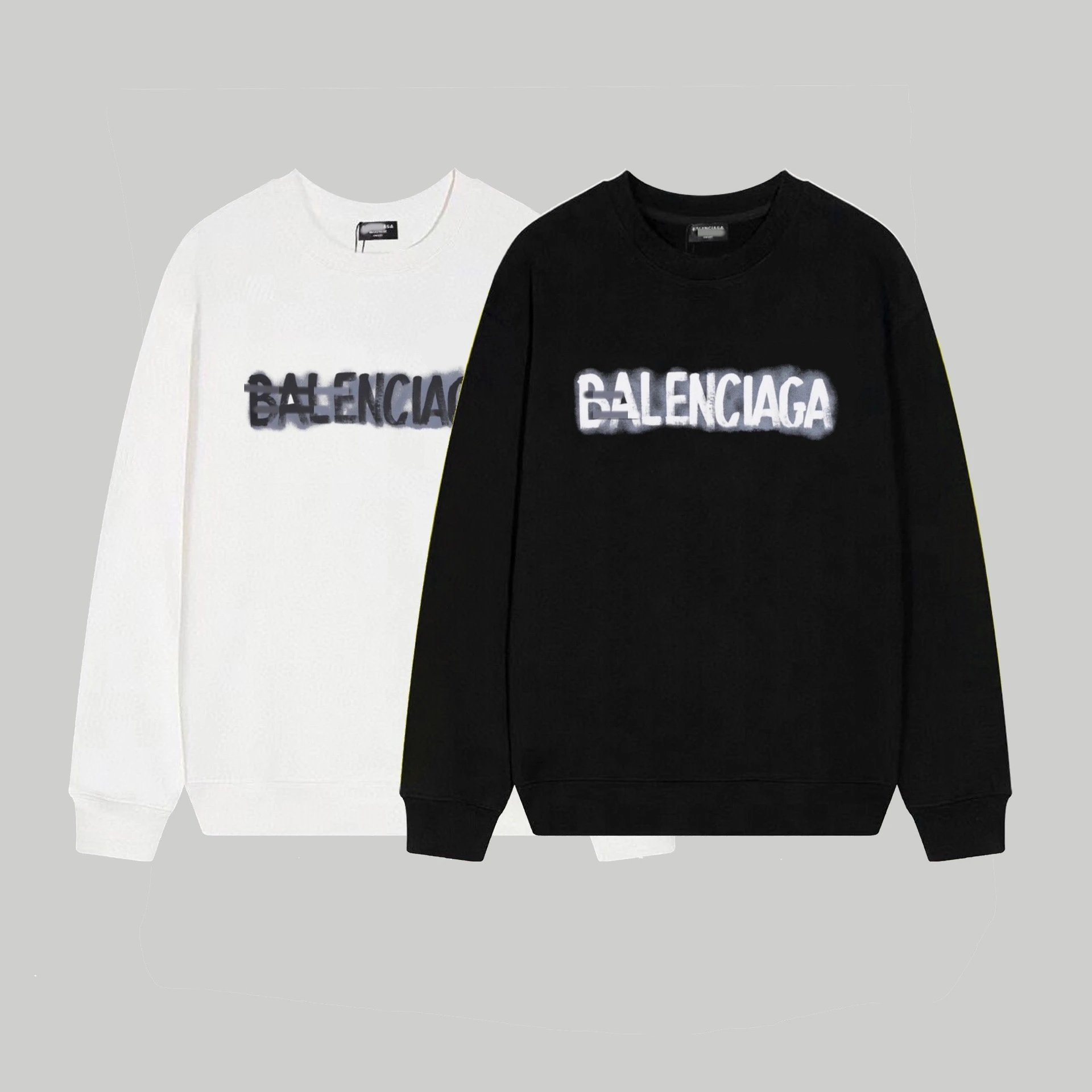 Balenciaga Graffiti Letter Print Crewneck Sweatshirt