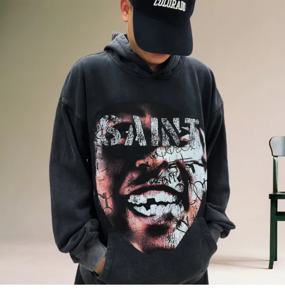 Dead Inside Graphic Hoodie Black - 17