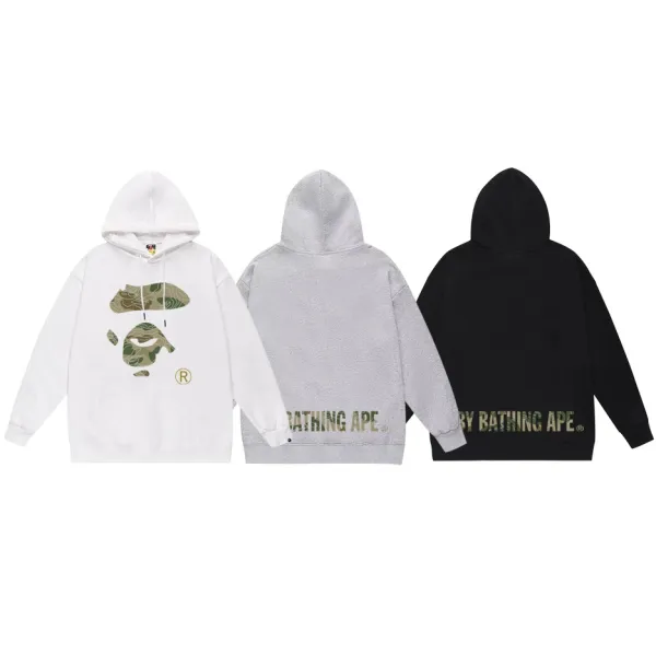 A Bathing Ape ABC Camo Bapesta Hoodie Black - 4
