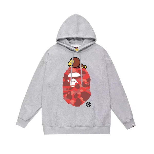 A Bathing Ape x Boonie Bear Red Camo Ape Head Hoodie - 1
