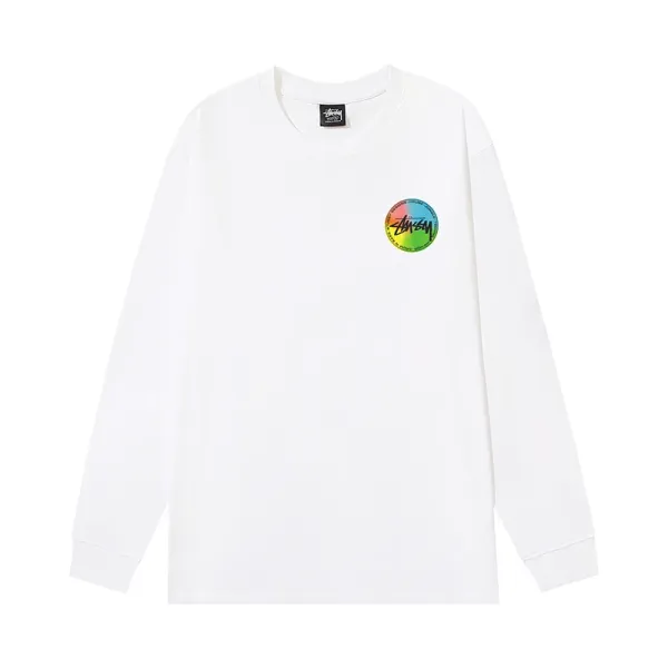 Stüssy Rainbow Holographic Logo Long-Sleeve T-Shirt - 1