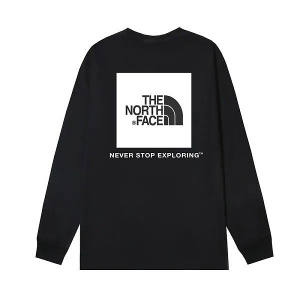 The North Face Box Logo Long Sleeve T-Shirt Black - 1