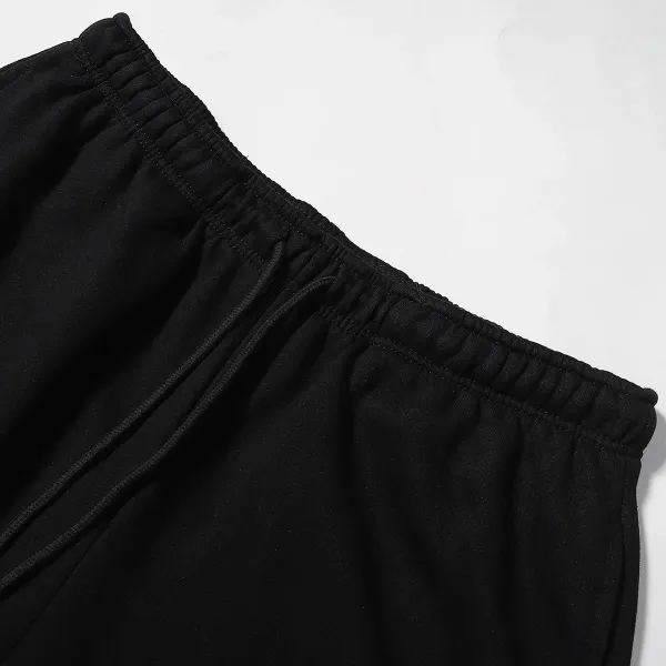 Saint Tears Flame Logo Drawstring Shorts Black - 3