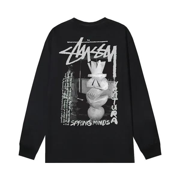 Stüssy x Ventura Spring Minds Black Long-Sleeve T-Shirt - 1