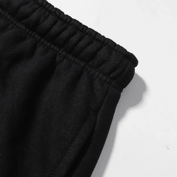 Saint Tears Flame Logo Drawstring Shorts Black - 5
