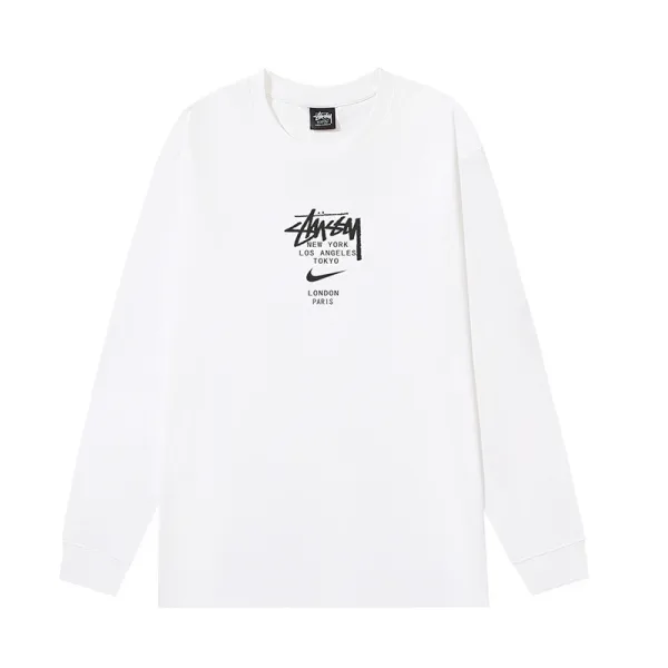 Stussy x Nike City Series Long Sleeve T-Shirt White - 1