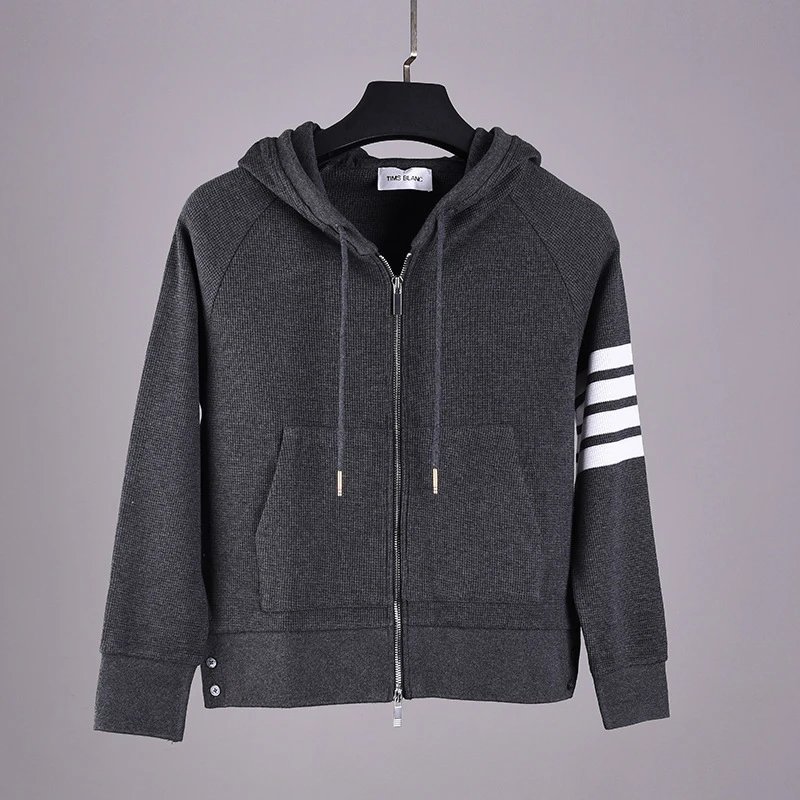 Waffle Zipper Loose Coat photo 5