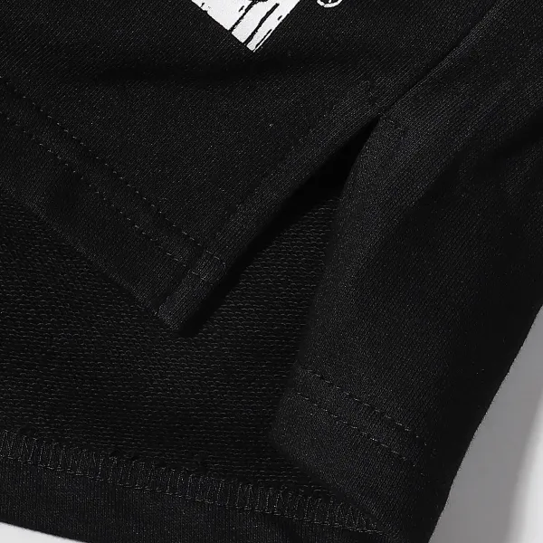 Saint Tears Flame Logo Drawstring Shorts Black - 6